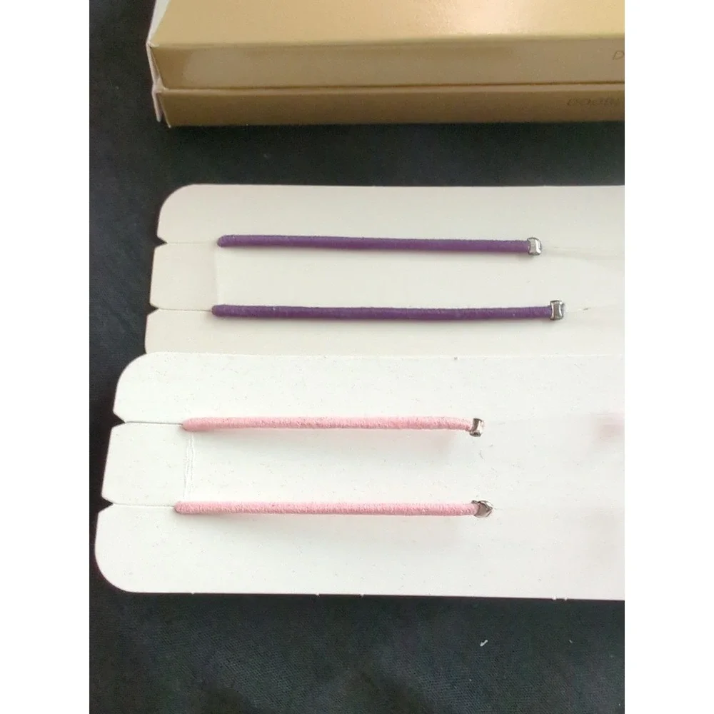 Vintage Avon 2 Pack Double Illusion Head Bands In Pink‎ And Purple In Box
